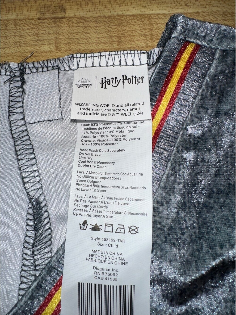 Harry Potter Gryffindor Costume Vest and Tie Set for Kids - Picture 5 of 9